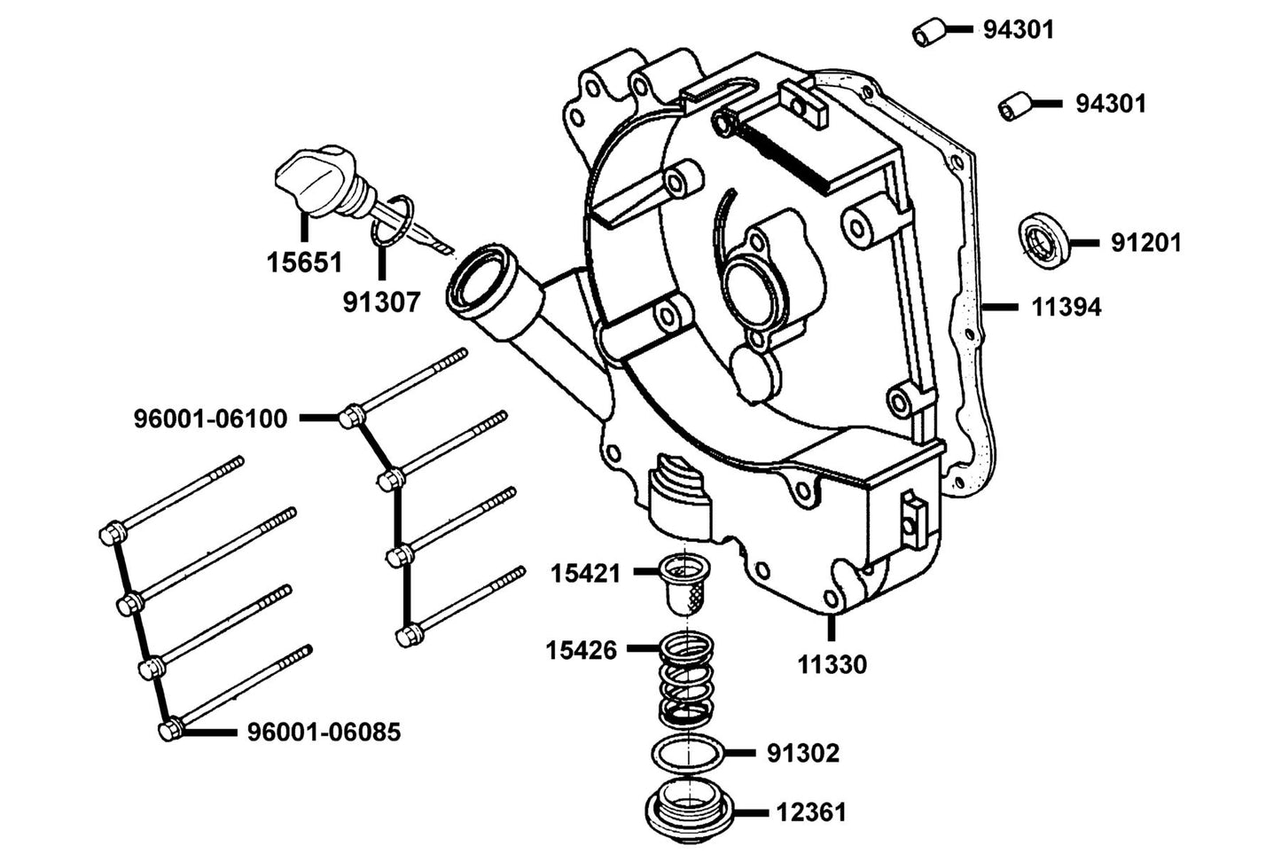 Oil Seal 16.4*30*5 — 91201-KGBG-C00 — KYMCO exploded-view diagram