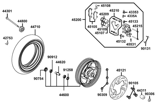 Seal Spdmt Gear Box — 91258-KAM1-00A — KYMCO exploded-view diagram