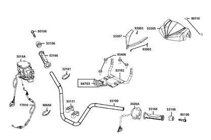 Lid Handle Cover — 53207-ALC1-E00-F1P — KYMCO exploded-view diagram