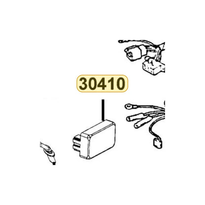 KYMCO Unit Complete Cdi 30410-LBD6-C00, part location on the factory exploded-view diagram