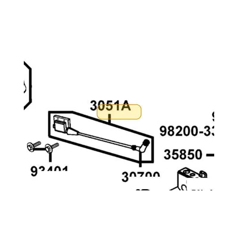 KYMCO Ignition Coil Assembly 3051A-PRB8-900, part location on the factory exploded-view diagram