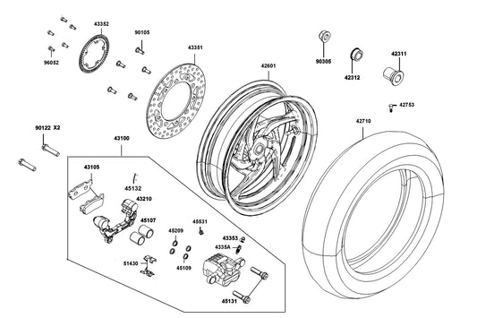 Collar Rr Axle Side — 42312-LEA7-E00 — KYMCO exploded-view diagram