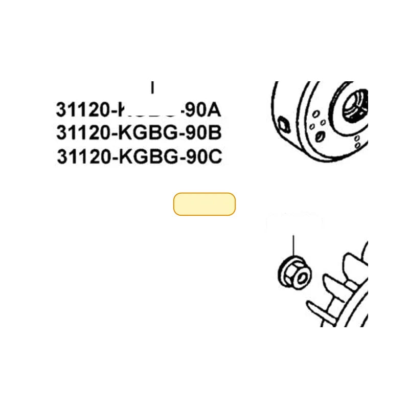 KYMCO A .C. Gen. Assembly 31100-LBC9-90A, part location on the factory exploded-view diagram