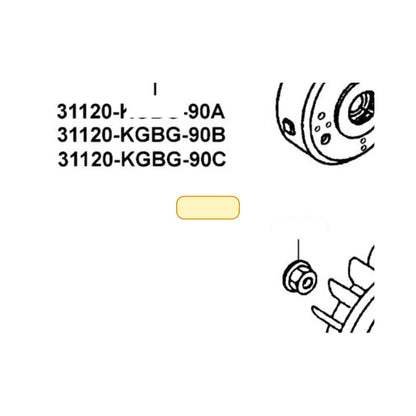 KYMCO A .C. Gen. Assembly 31100-LBC9-90A, part location on the factory exploded-view diagram