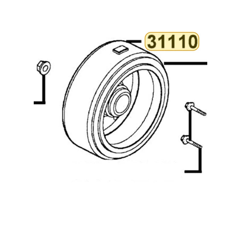 KYMCO Flywheel Complete 31110-ADB2-C00, part location on the factory exploded-view diagram