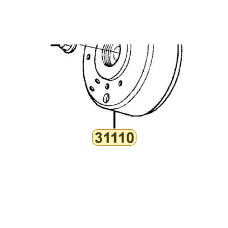KYMCO Flywheel Complete 31110-BLD3-M00, part location on the factory exploded-view diagram