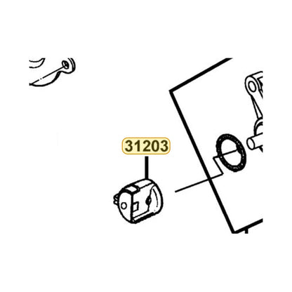 KYMCO Starter Reduction Holder Complete 31203-KHC4-900, part location on the factory exploded-view diagram