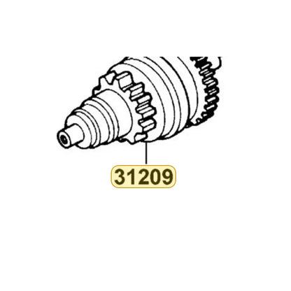KYMCO Pinion Assembly Starter 31209-KEE1-900, part location on the factory exploded-view diagram