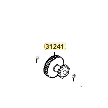 KYMCO Starter Gear Shaft 31241-KBE2-981, part location on the factory exploded-view diagram