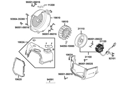 Shroud Assy B — 1963A-LDC8-E11 — KYMCO exploded-view diagram
