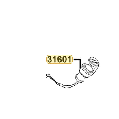 KYMCO Dc Socket Complete 31601-LCA5-E00, part location on the factory exploded-view diagram