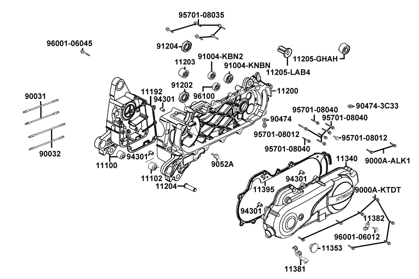 Oil Seal 17*30*6 — 91204-KNBN-C00 — KYMCO exploded-view diagram