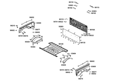 KYMCO Panel R/L Rear Fender exploded-view diagram, UXV 700