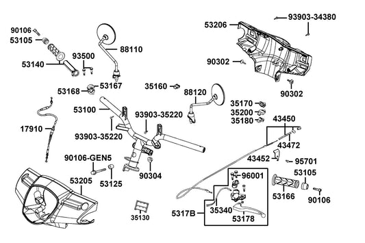 Bolt-wash 5*12 — 90302-LLB1-C01 — KYMCO exploded-view diagram