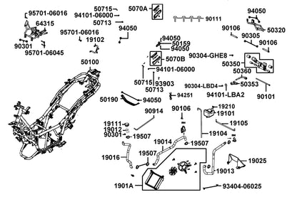 Nut U Flange 14MM — 90305-MAA1-C01 — KYMCO exploded-view diagram