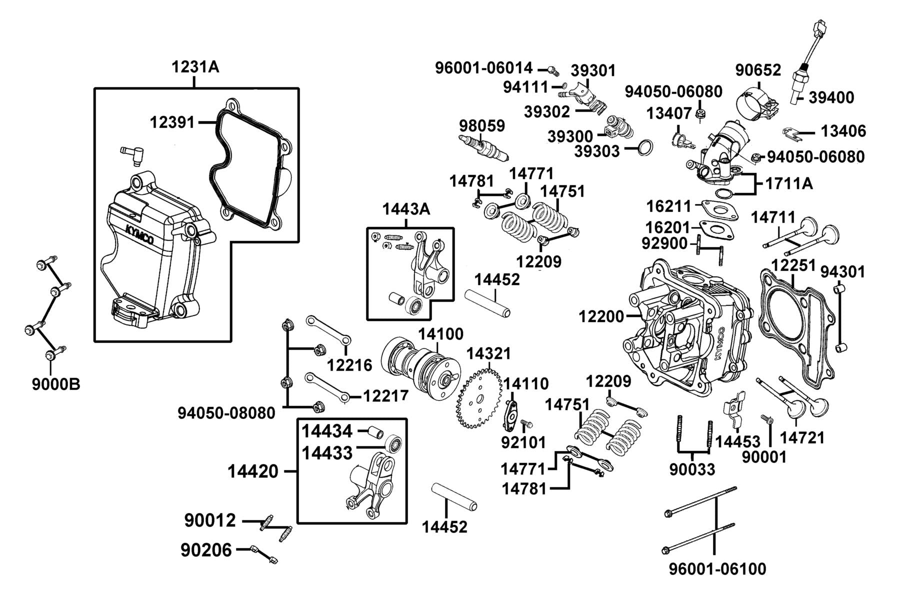 Plug SPARK(CR8E) — 98059-58916-00 — KYMCO exploded-view diagram