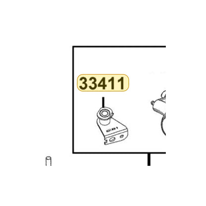 KYMCO Right Front Winker Stay 33411-AEA7-M30, part location on the factory exploded-view diagram