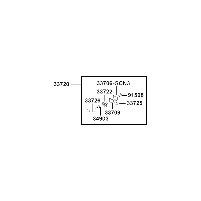 KYMCO License Light Assembly 33720-LGE5-M30, part location on the factory exploded-view diagram