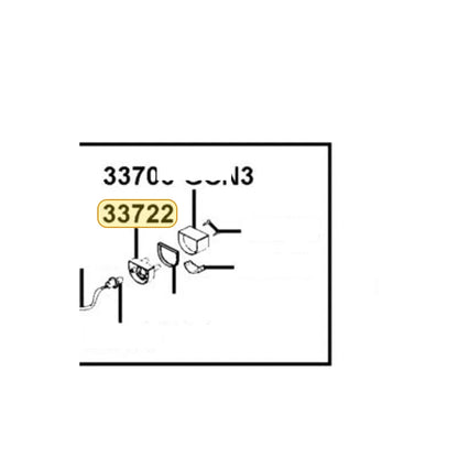 KYMCO Base License 33722-KHB4-E00, part location on the factory exploded-view diagram