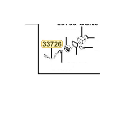 KYMCO Socket Complete 33726-LGE5-M30, part location on the factory exploded-view diagram