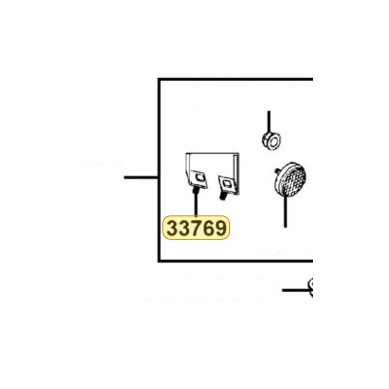 KYMCO Left Stay Reflex Reflector 33769-LGE5-M30, part location on the factory exploded-view diagram