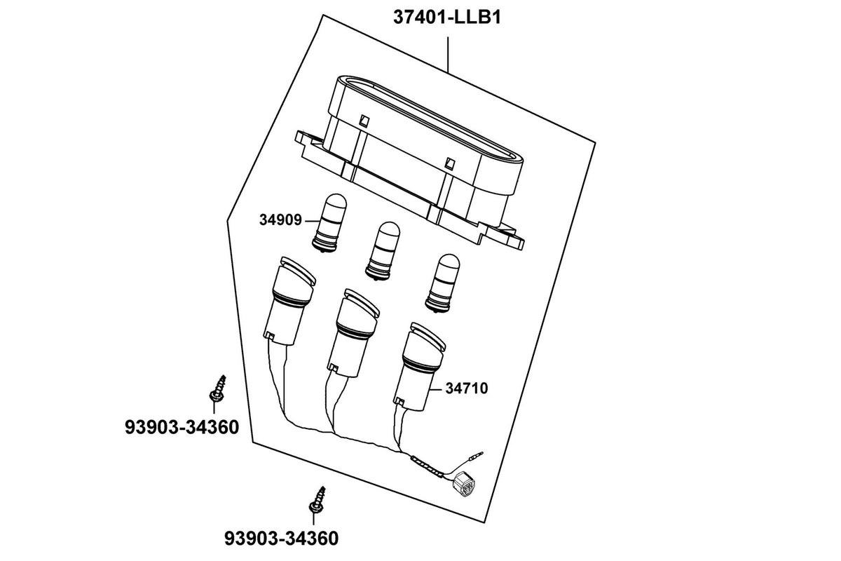 KYMCO Pilot Lamp Comp exploded-view diagram, MONGOOSE 90