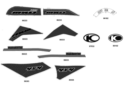 Stripe L Fuel Tank — 86233-ALC1-M30-T03 — KYMCO exploded-view diagram