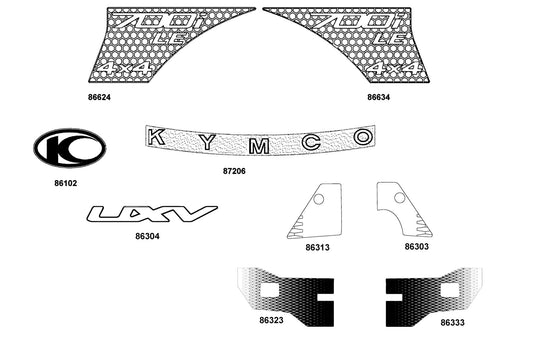 Emb Mark Kymco — 87206-AGA6-M30-T01 — KYMCO exploded-view diagram
