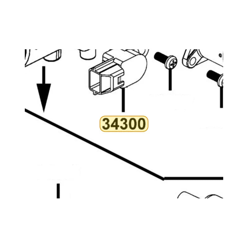 KYMCO Throttle. Position Sensor 34300-LKM8-E00, part location on the factory exploded-view diagram