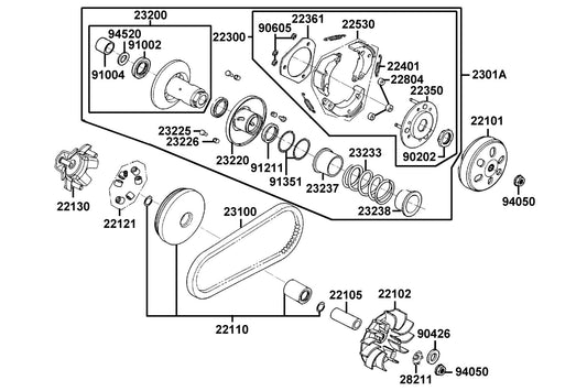 Seal Driven Face 34*41*4 — 91211-KEBE-C00 — KYMCO exploded-view diagram