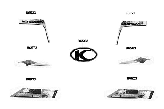 Stripe L Fender Fr — 86533-LEC1-M30-T01 — KYMCO exploded-view diagram