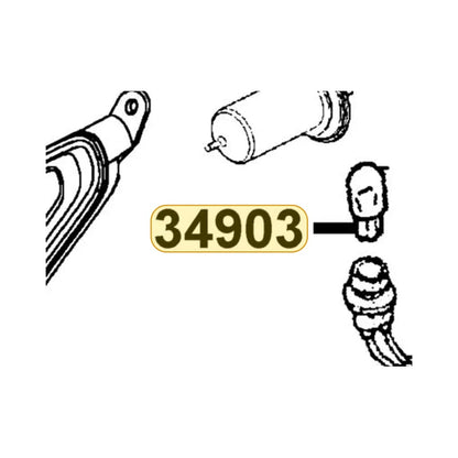 KYMCO Positon Bulb 34903-LDC8-M30, part location on the factory exploded-view diagram