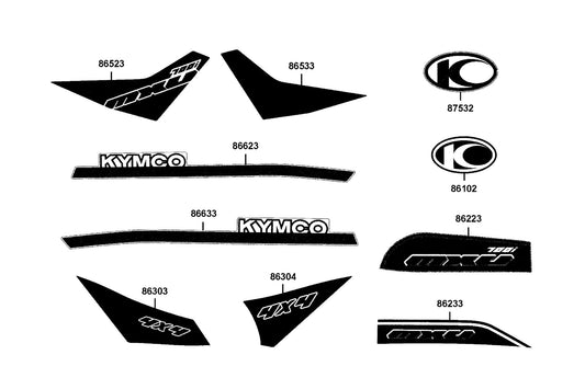 Stripe L Fuel Tank — 86233-ALC1-M30-T03 — KYMCO exploded-view diagram