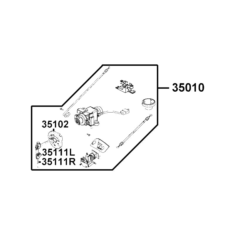 KYMCO Key Set 35010-ACB9-M30, part location on the factory exploded-view diagram