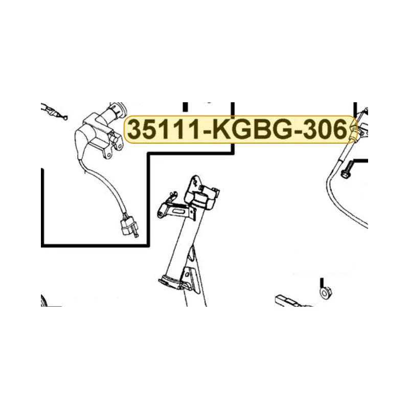 KYMCO Blank Key Left 35111-KGBG-306, part location on the factory exploded-view diagram