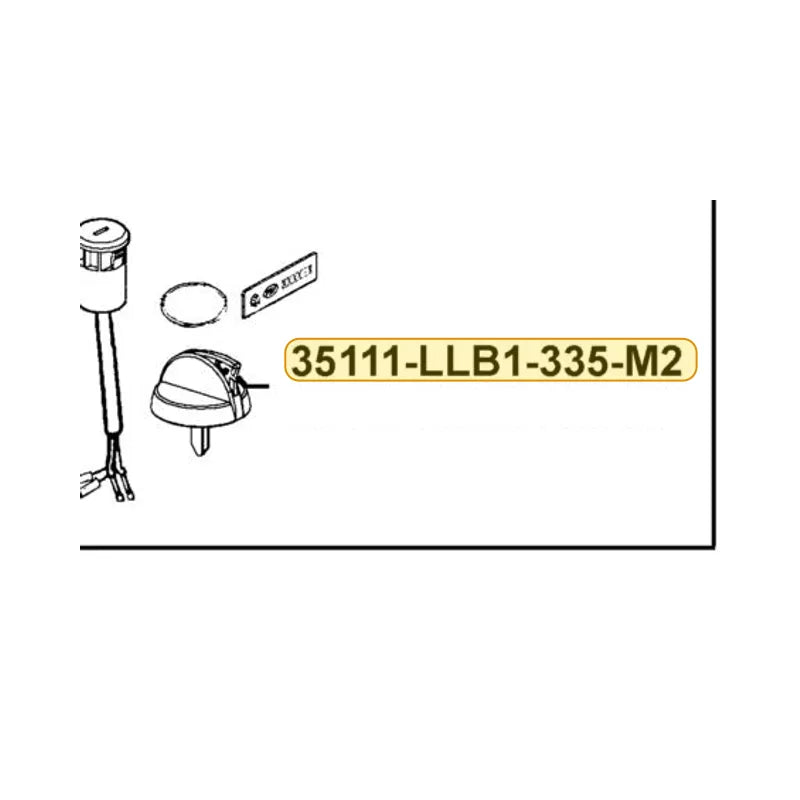KYMCO Key Complete (Right Cut) 35111-LLB1-335-M2, part location on the factory exploded-view diagram