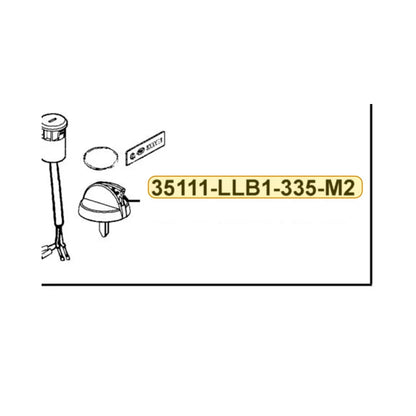 KYMCO Key Complete (Right Cut) 35111-LLB1-335-M2, part location on the factory exploded-view diagram