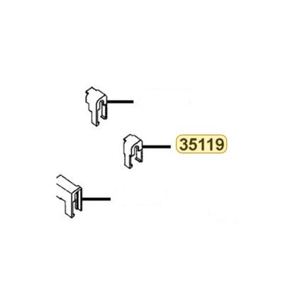KYMCO Seat Cable Cover 35119-LBC6-90B, part location on the factory exploded-view diagram