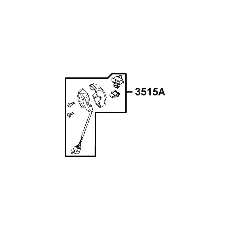 KYMCO Right Handlebar Switch Assembly Complete 3515A-ADA9-M30, part location on the factory exploded-view diagram