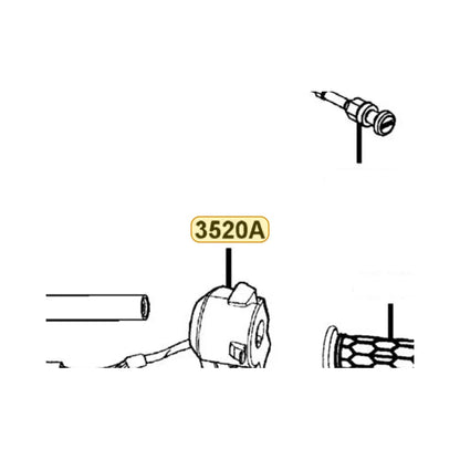 KYMCO Left Hand Switch Assembly Complete 3520A-AKE6-M00, part location on the factory exploded-view diagram