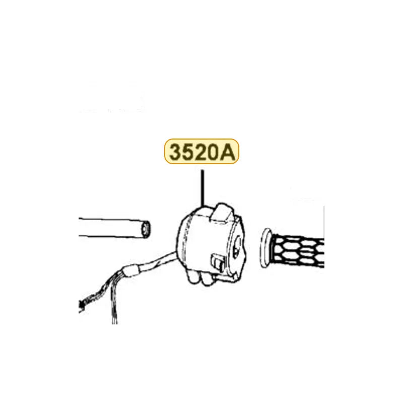 KYMCO Left Handle Switch Assembly Complete 3520A-PUA6-900, part location on the factory exploded-view diagram