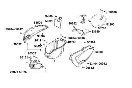 Bolt Flange Sh 8*16(CR) — 96700-08016-02 — KYMCO exploded-view diagram