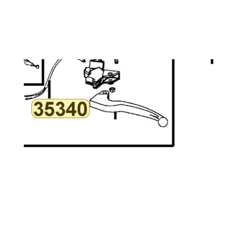 KYMCO Front Stop Switch Assembly 35340-KFLF-C00, part location on the factory exploded-view diagram