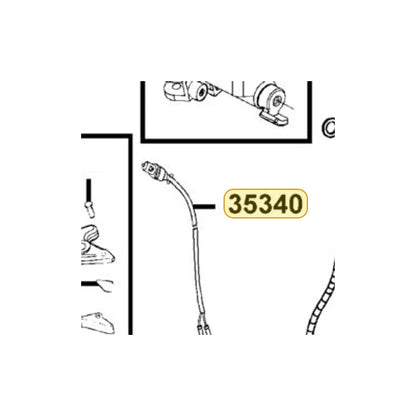 KYMCO Front Stop Switch Assembly 35340-LDB5-900, part location on the factory exploded-view diagram