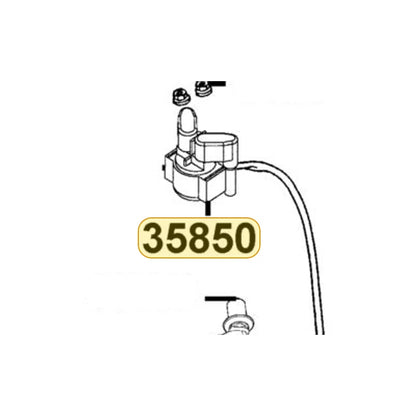 KYMCO Start Mag. Switch Assembly 35850-ALL1-C00, part location on the factory exploded-view diagram