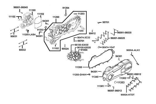 Oil Seal 17*30*6 — 91204-KNBN-C00 — KYMCO exploded-view diagram