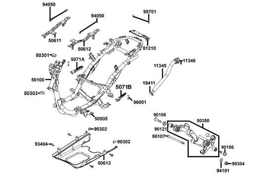 Nut U 10MM (c) — 90304-GHE8-C00 — KYMCO exploded-view diagram