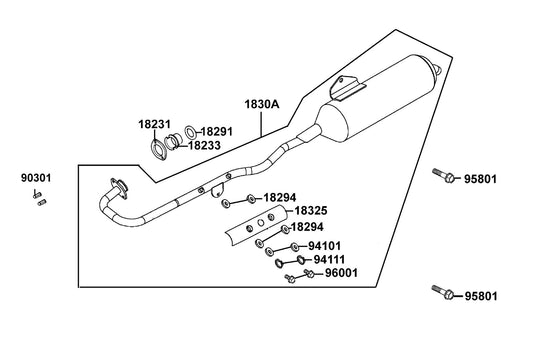 Nut Cap 6MM — 90301-KGBG-900 — KYMCO exploded-view diagram
