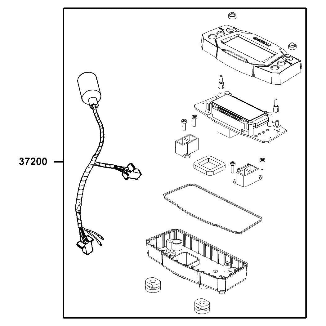 KYMCO Speed Meter Assembly 37200-ACA5-M30, part location on the factory exploded-view diagram