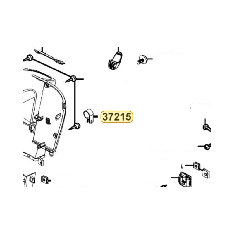 KYMCO Clamp 37215-LEA2-900, part location on the factory exploded-view diagram